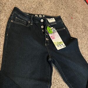 Stylish High Rise Dark Blue Women's Jeans